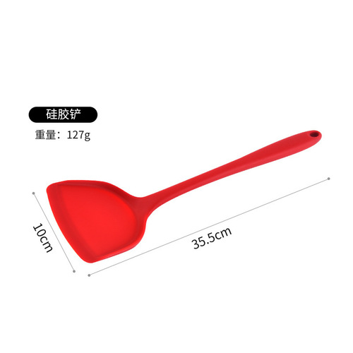 Extended high temperature resistant all-inclusive silicone spatula kitchen utensils household kitchen utensils cooking spatula silicone spatula wholesale