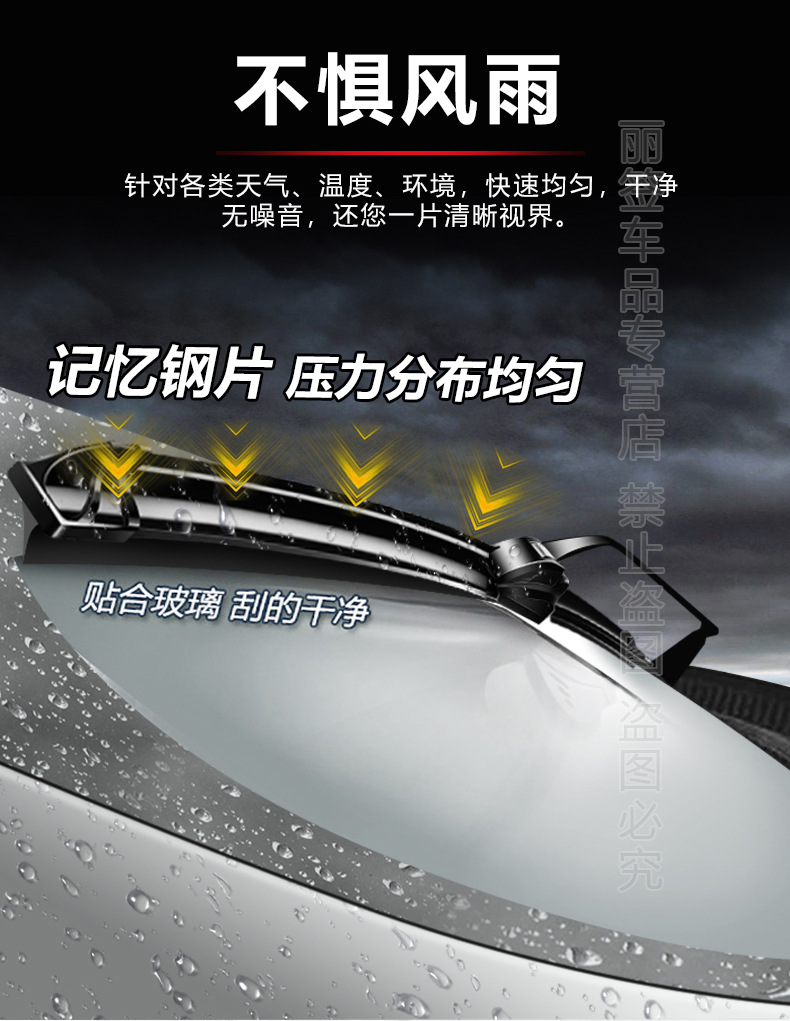 Suitable for Wuling Hongguang S Wiper Blades, High-Definition Version for 2013-2023 Models, Boneless Front and Rear Wiper Strips