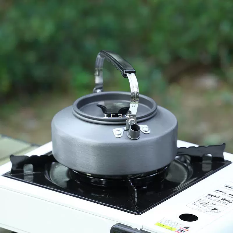 Открытый чайник Полевая плита Кемпинг Чайный набор Кемпинг Чайный наряд Кухонное снаряжение Кухонное оборудование кастрюля кипяченая вода Портативный чайник для питья