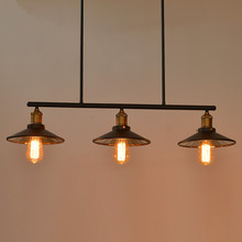 美式鄉村吊燈復古創意個性歐式餐廳工業風三頭升降loft吊燈燈具