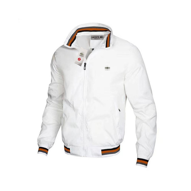 Crocodile Jacket Men's European Size Striped Stand Collar Outdoor Sports Casual Coat Long Sleeve Cross-Border Hot-Selling Trend
