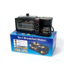三合一多功能家用三明治早餐机多士炉烤箱3in1 breakfast machine