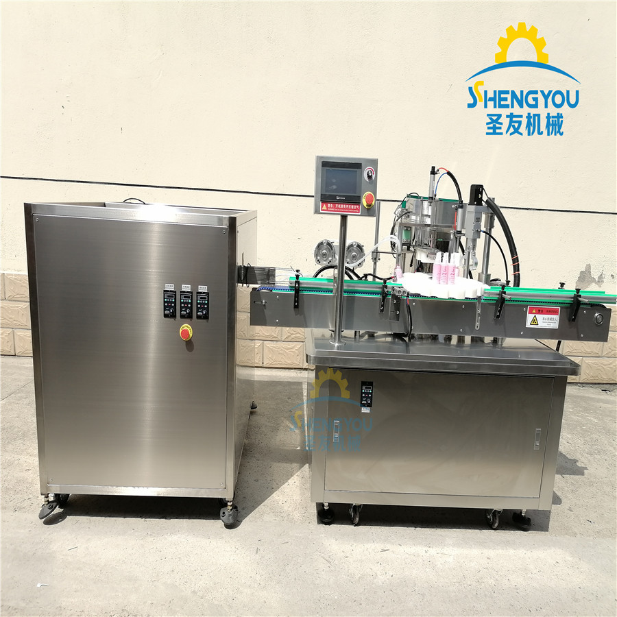 上海喷雾剂灌装生产线 喷雾剂灌装机 喷雾剂旋盖机液体灌装轧盖机