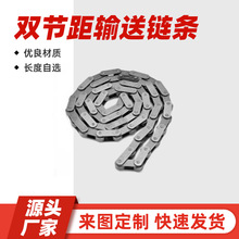 双节距大小滚子工业传动输送链条/大小滚珠C2040空芯链板