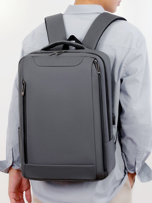 Nuevas mochilas de negocios transfronterizas USB mochila de computadora impermeable para hombres mochila de estudiantes de tela de Oxford de gran capacidad