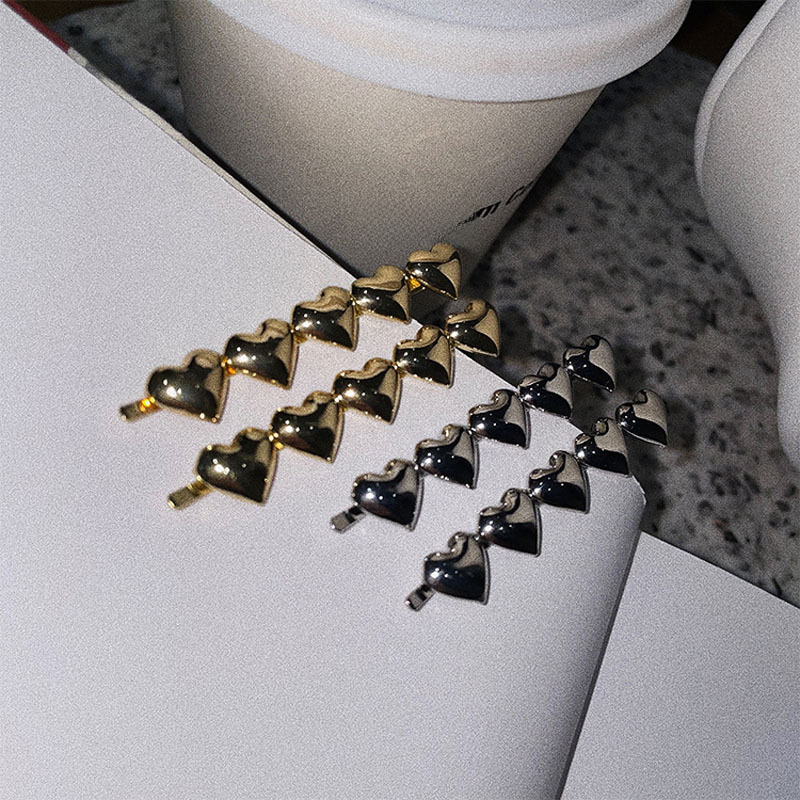 Advanced Sense Metal Love Clip Coppia di forcine per capelli Cyber Celebrity Elegante forcina laterale con frangia_voghion.com