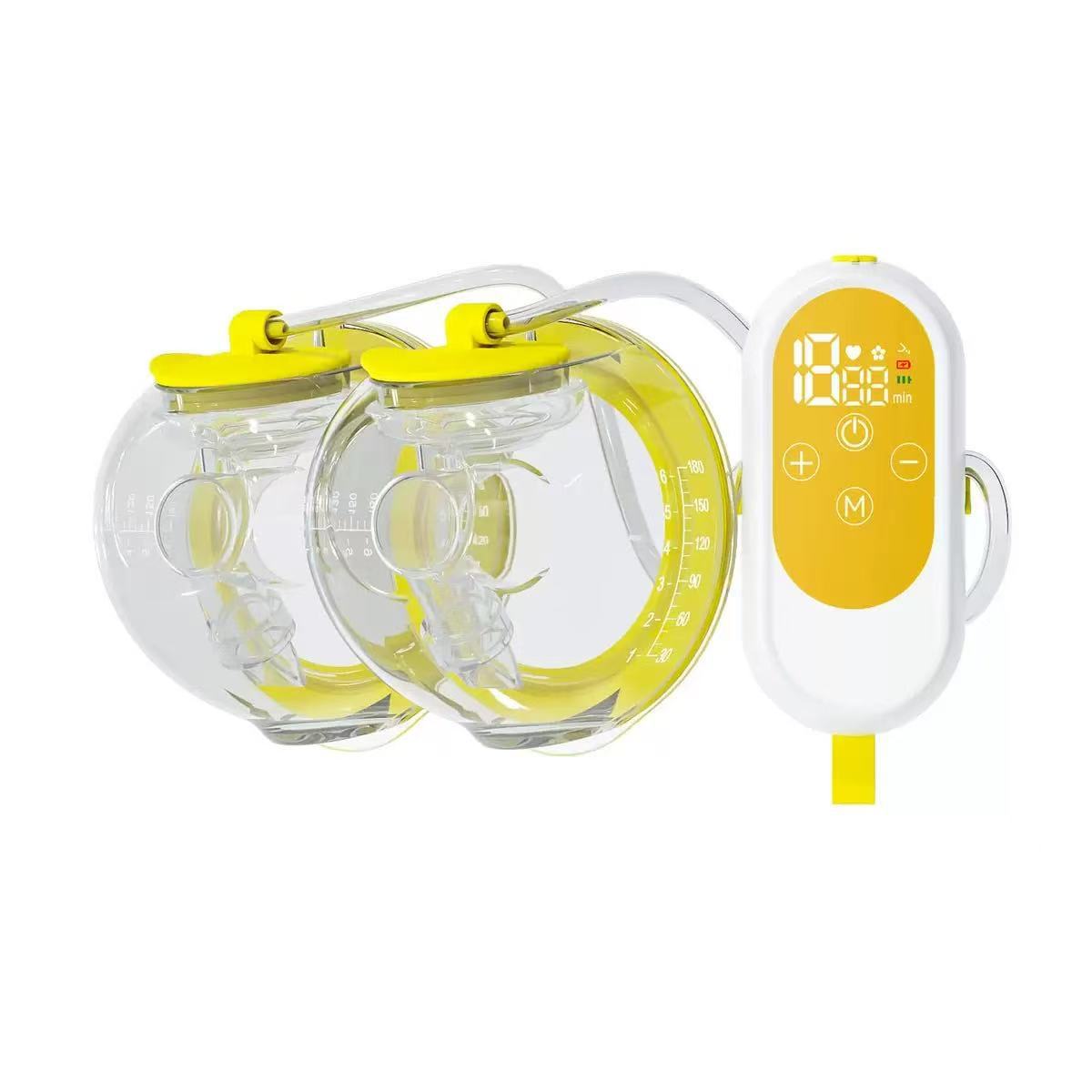 Cross-Border Electric Breast Pump, Split-Type, Large Suction, Bilateral, Portable, Hands-Free, Smart Milk Collector for Mother and Baby