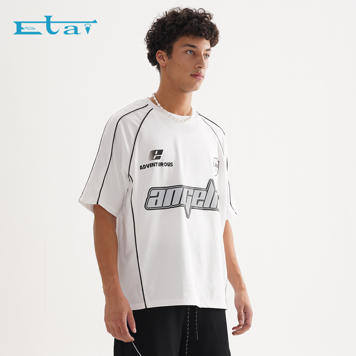 ETAI Hombre| Hombres de verano deportivo casual hombro camiseta de manga corta camiseta de impresión de moda de juventud camiseta image 3
