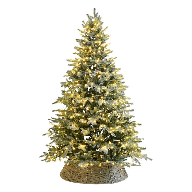 Árbol de Navidad de lujo con pulverización de polvo blanco y de colores, 1,8 metros, gran decoración para centros comerciales, hoteles y escaparates.