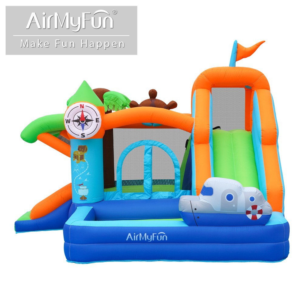 AMF | Niños castillo inflable pequeño parque infantil fiesta al aire libre castillo inflable hogar tobogán inflable trampolín