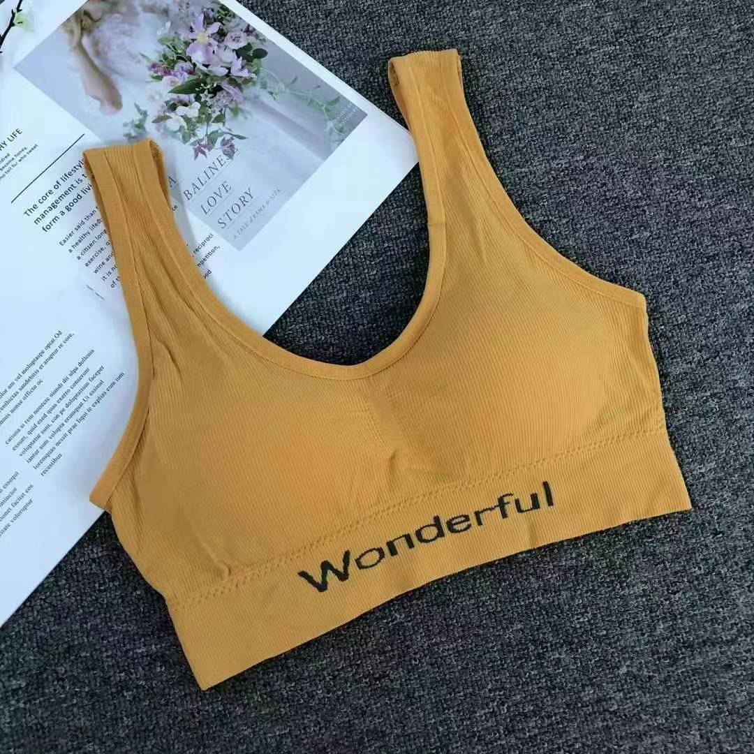 Nuevo chaleco sin costuras de alta elasticidad de alta calidad de dama sin anillo de acero bra de yoga ropa interior deportiva mujer al por mayor