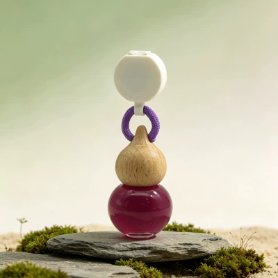 luxurious car accessory, Car hanging - purple-perfume-lavender-scent-pull-tab-gourd-pendant