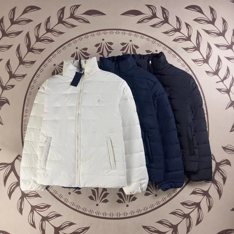RL Ralph Lauren winter warm casual embroidered stand-up collar thick American-style cotton jacket with long sleeves and zipper for men RL Ralph Lauren winter warm casual embroidered stand-up collar thick American-style cotton jacket with long sleeves and zipper for men