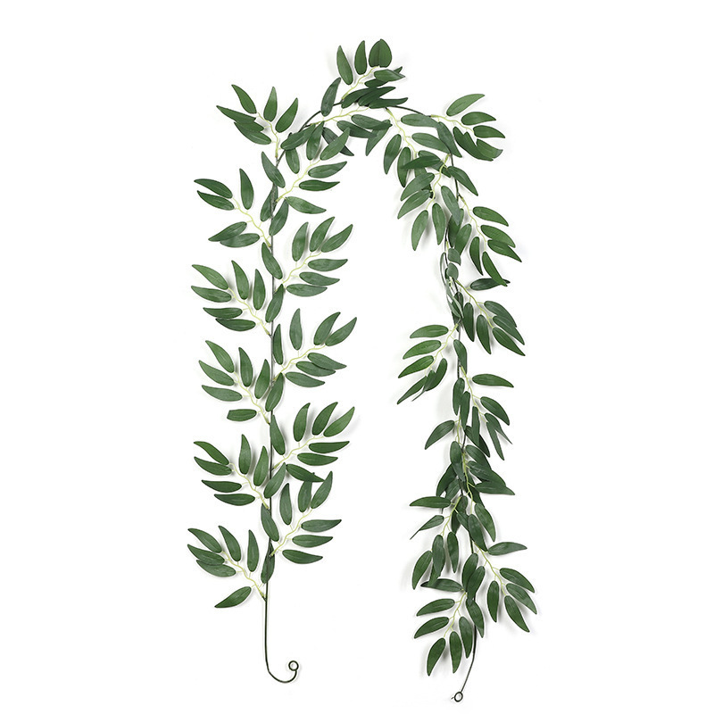 Amazon's Best-Selling Artificial Willow Leaf Vines for Wedding Decorations, Forest-Style Wedding Decoration Greenery, Cross-Border Amazon's Best-Selling Artificial Willow Leaf Vines for Wedding Decorations, Forest-Style Wedding Decoration Greenery, Cross-Border