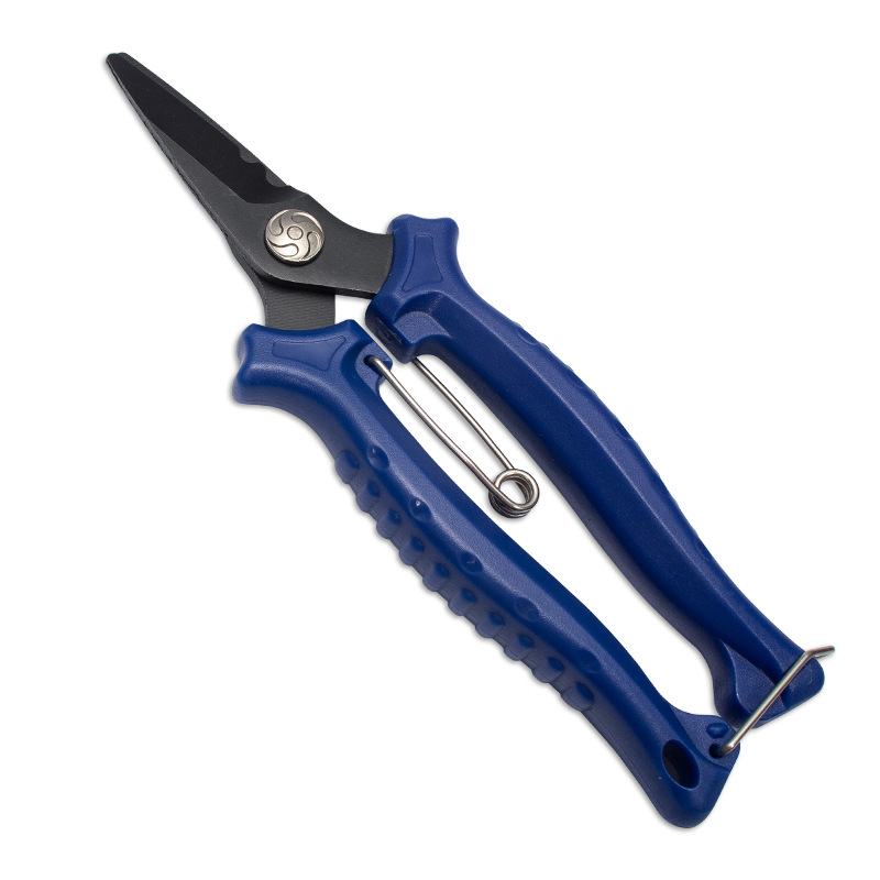 阳江厂家现货批发 尖嘴发黑钳 条纹手柄家用电工剪刀