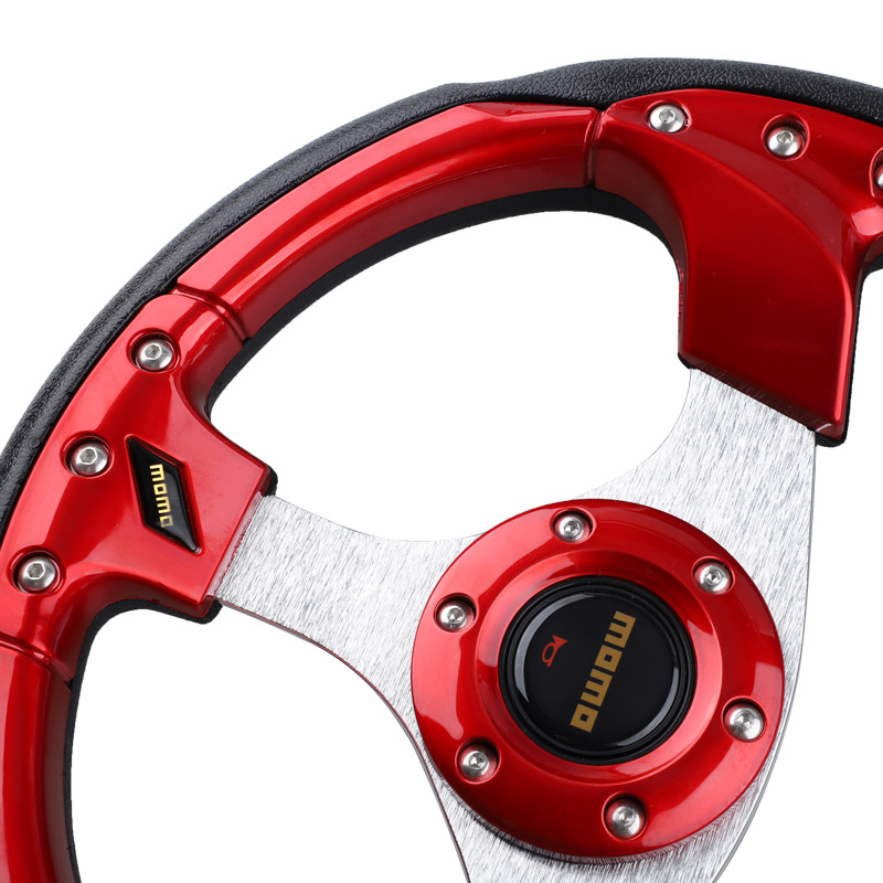 Momo Car Modified Steering Wheel Pu Racing Steering Wheel Competitive Game 13-Inch 320mm Go-Kart Steering Wheel