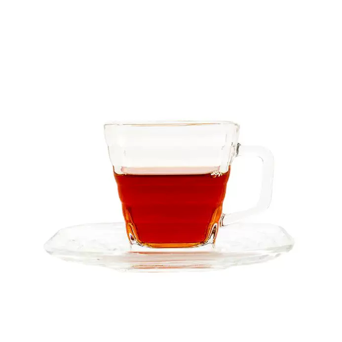 玻璃杯碟套装咖啡杯碟套装红茶杯办公杯家用随手杯子【批量定制】