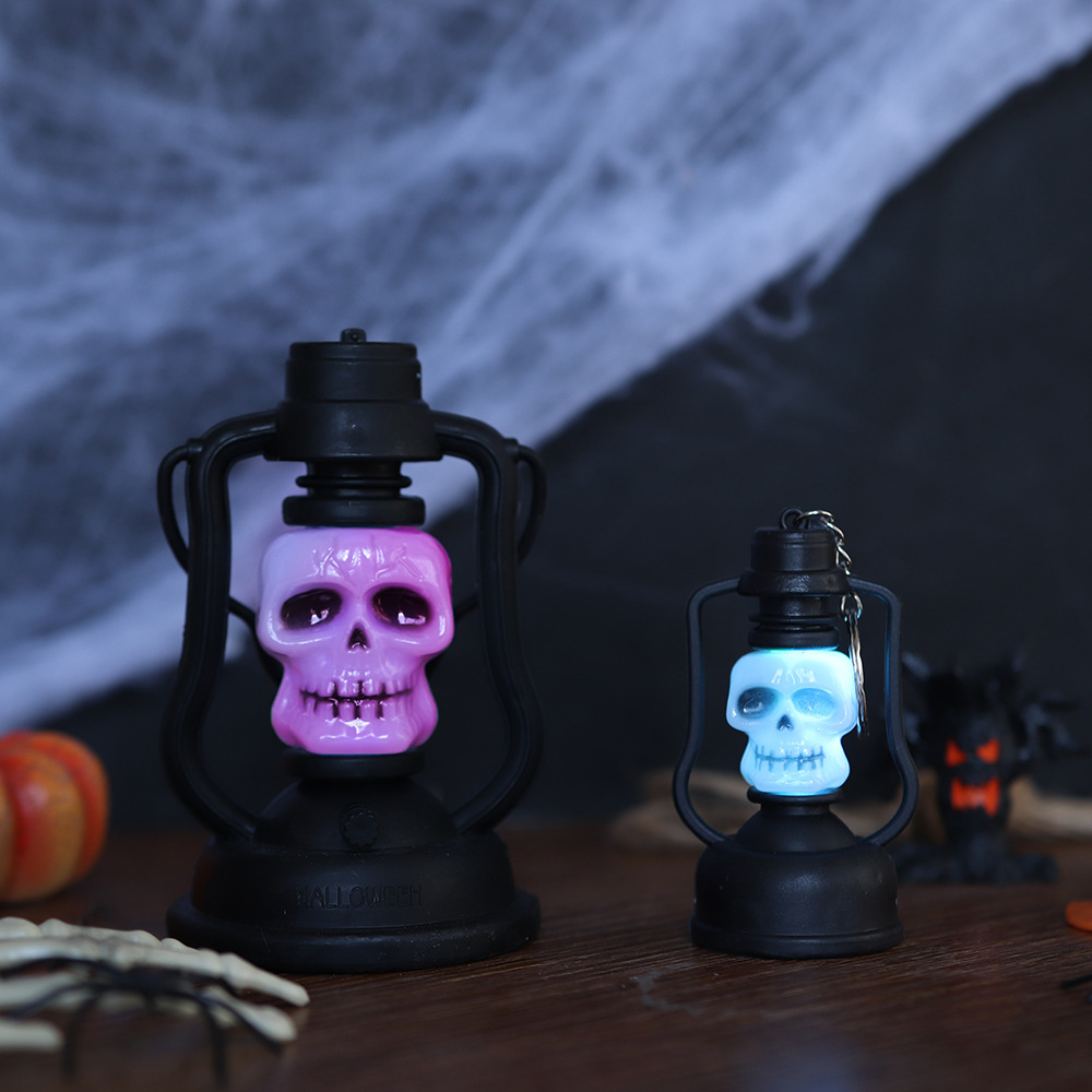 Halloween calabaza linterna fantasma festival productos lámpara de queroseno portátil led colorido luz de la noche accesorios de decoración lámpara de caballo pequeño