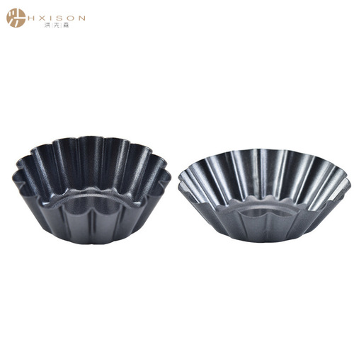 不粘加厚蛋挞模碳钢花边蛋糕模菊花盏钵仔糕模具布丁葡挞模烘焙