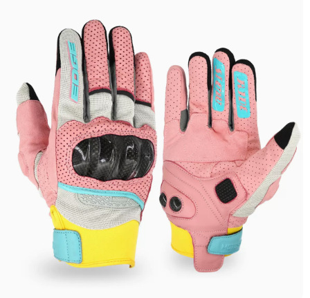 Wind Blade segunda generación de guantes de moto de verano perforado de cuero transpirable fibra de carbono resistente al viento y guantes de equitación libres