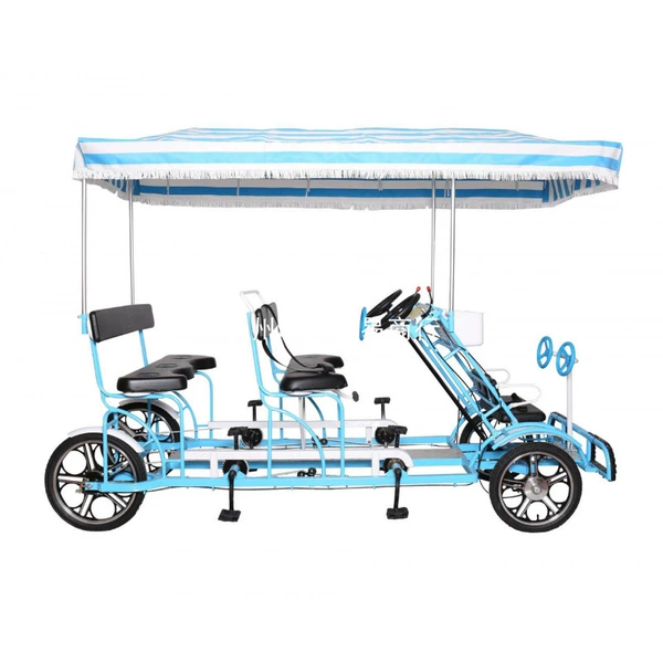 The standard double -row four+double children's seat red [foot brakes]