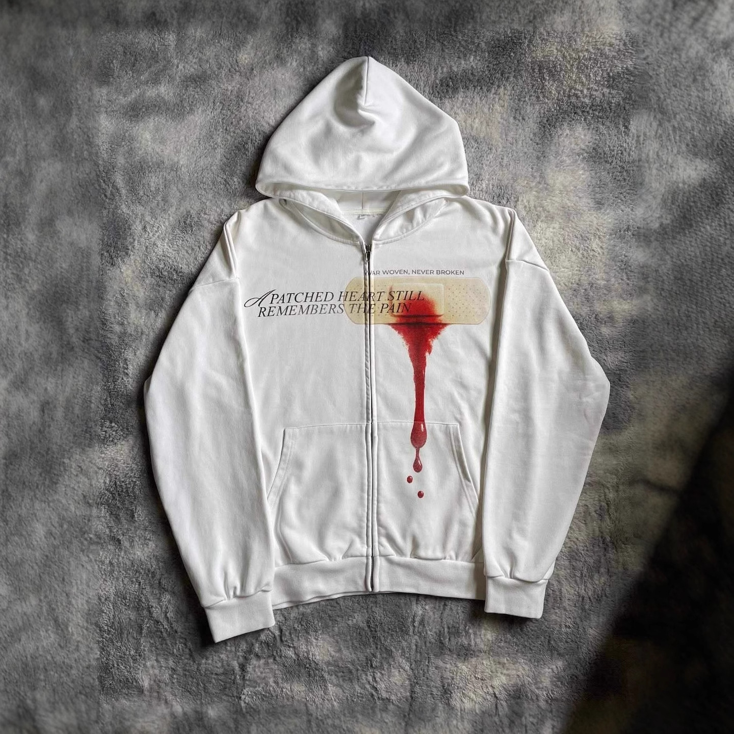 Men's Clothing Street Sweatshirt European And American Long Sleeved Pullover Hoodie Sweatshirt Dark Retro Punk Print Jacket_viptrois.com