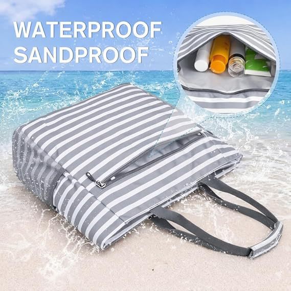 Foreign Trade Portable Beach Bag, Travel Bag, Mesh Storage Bag, Customizable Logo, Toiletry Storage Bag, Breathable Foreign Trade Portable Beach Bag, Travel Bag, Mesh Storage Bag, Customizable Logo, Toiletry Storage Bag, Breathable