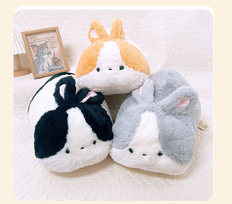 Cute lying rabbit plush pillow, adorable bunny toy, sleeping pillow for bed, birthday gift for a best friend