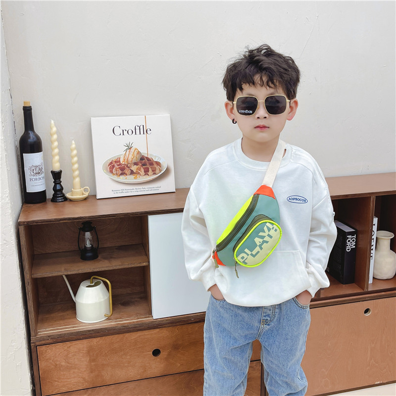 Bolso de los niños de moda estilo coreano niños deportes pecho bolsa de moda casual niñas bolsa de mensajero al aire libre bebé monedero