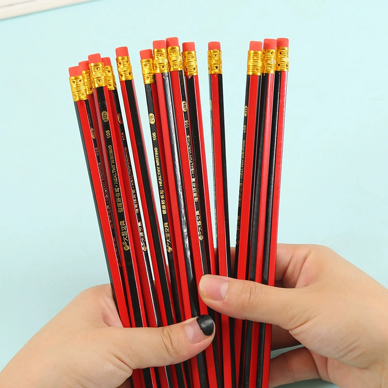 Eraser, hexagonal pencil, children's calligraphy for students, 10 pieces