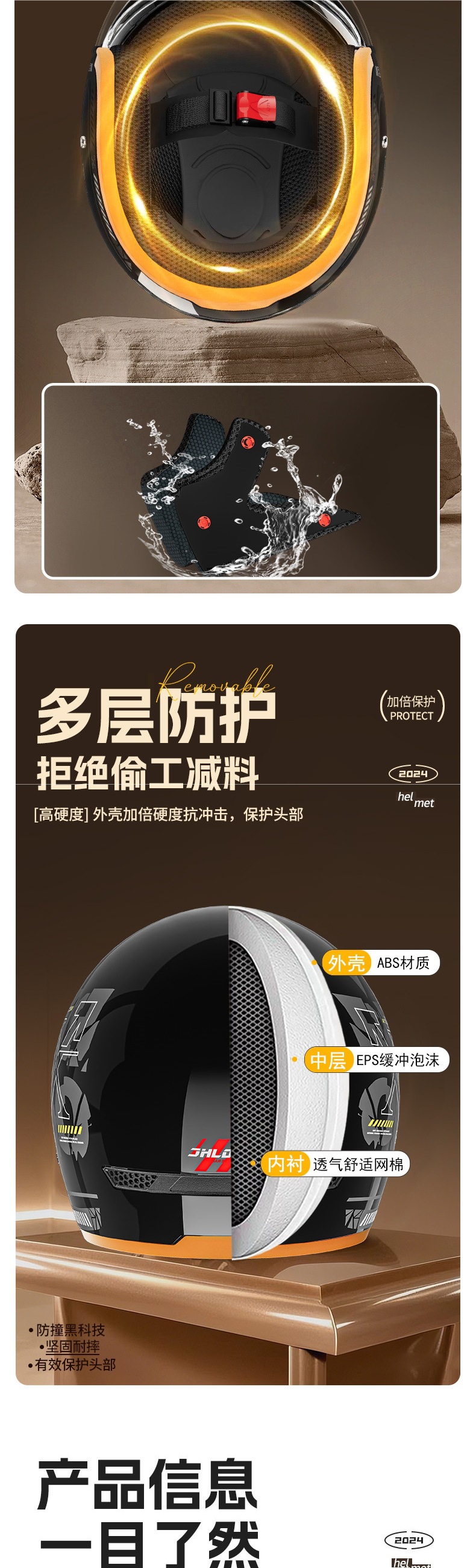 3C Certified Electric Motorcycle Helmet with Internal Push-Up System, Unisex, All-Season Half Helmet, Winter Warm Riding Safety Helmet