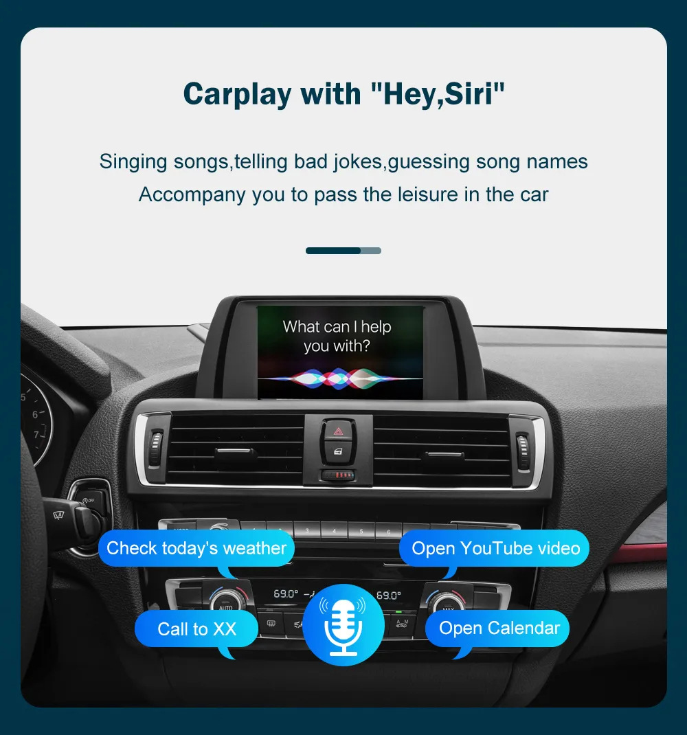 RoadTop Wireless CarPlay Decoder Module Car Machine Interconnection Suitable for Bmw NBT System Decoder