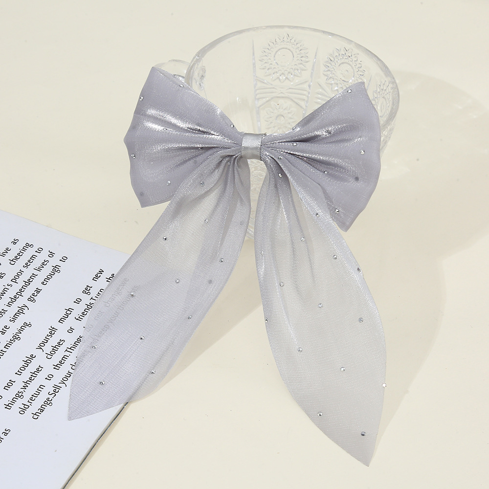 Pequeño viento fragante, gran sauce, punto de plata, cola de golondrina, lazo, accesorios de joyería de bricolaje hechos a mano, accesorios para el cabello de pinza de gasa