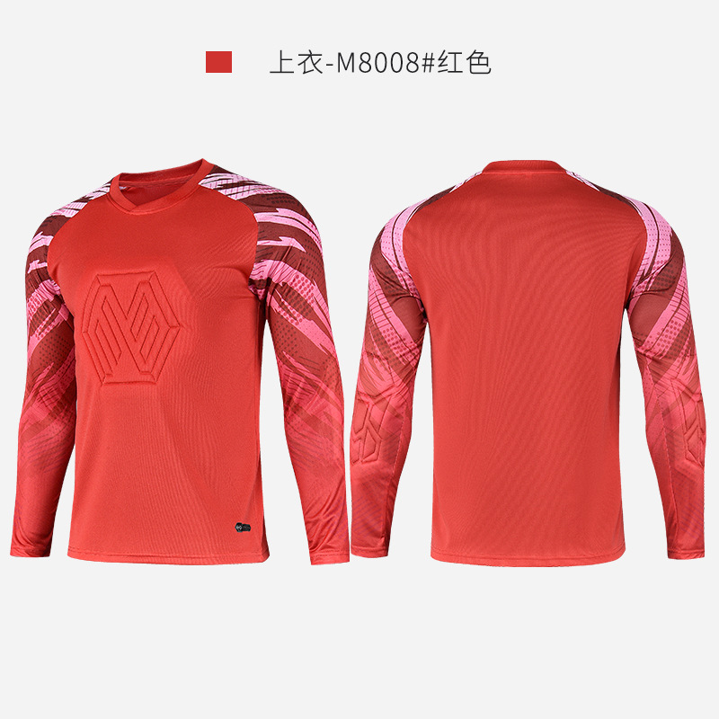 Portero de fútbol ropa traje de los hombres adultos puerta uniforme niños de manga larga pórtico ropa equipo de fútbol Número de impresión