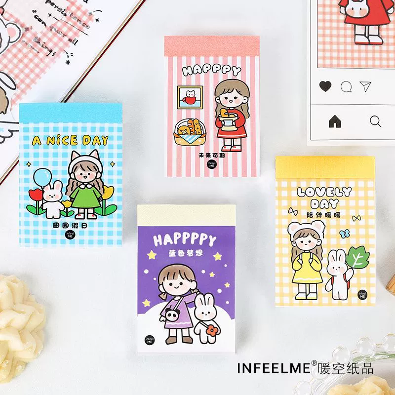 Infeel.me и бумажная наклейка-paper маленький тёплый дневник серия мультфильм милый материал декоративные наклейки