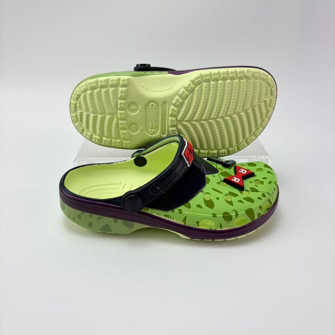 Cros nuevo agujero zapatos Dragon Ball Frisha Shalou agujero zapatos animado graffiti transfronterizo europea y americana sandálias populares image 5