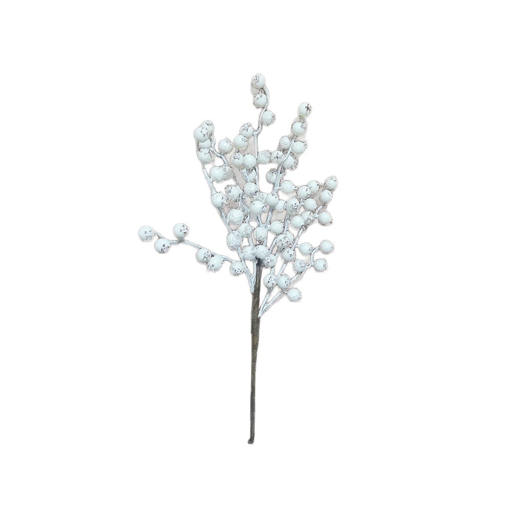 Fábrica directa de simulación de 4 ramas de bayas blancas decoración del hogar decoración de la boda de Navidad image 5