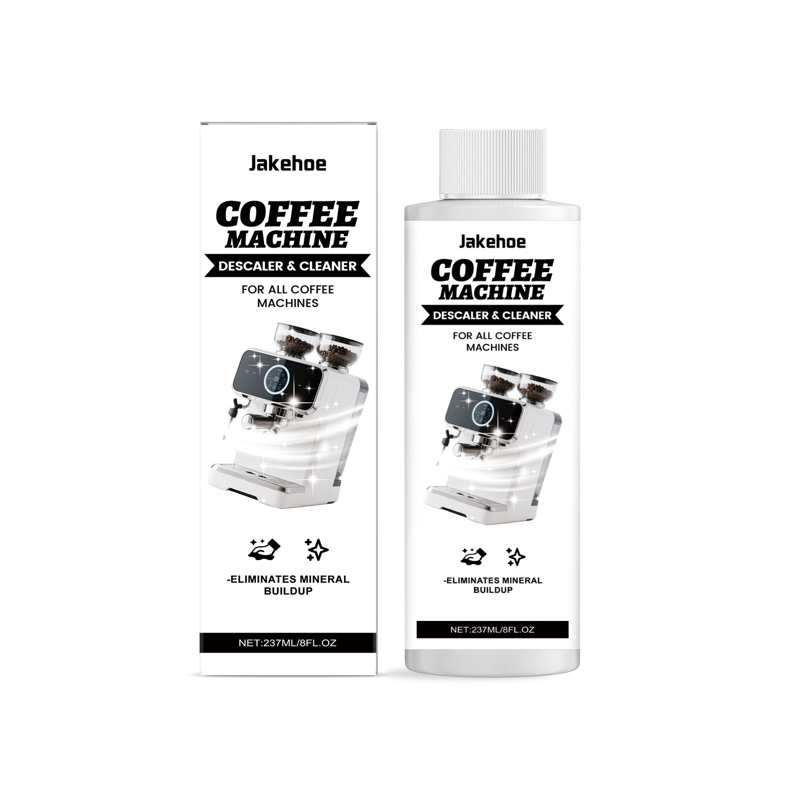 JAKEHOE desincrustante para la máquina de café, limpieza diaria, manchas, escala, limpieza de filtro, cuidado de cafeteria doméstica