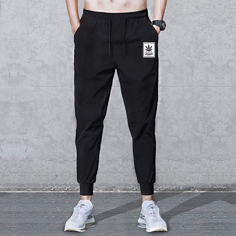 Trendy Brand Elastic Sports Casual Pants for Men, Loose Fit, Jogger Style, New Spring/Autumn Korean Style, Trendy Black Jogger Pants Trendy Brand Elastic Sports Casual Pants for Men, Loose Fit, Jogger Style, New Spring/Autumn Korean Style, Trendy Black Jogger Pants