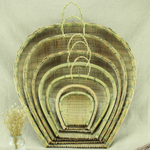 竹编制品家用竹筲箕竹筛农家淘米洗菜沥饭晾晒收纳篮子火锅店饭店