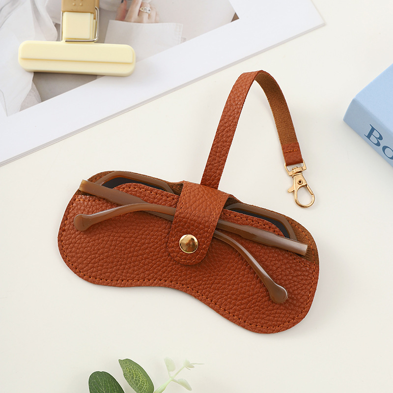 38g Weight glasses case Classification Pu Leather Material Solid Color Pattern Unisex Gender Classic Style Style Classic Style Solid Color Pu Leather Unisex Glasses Case 5