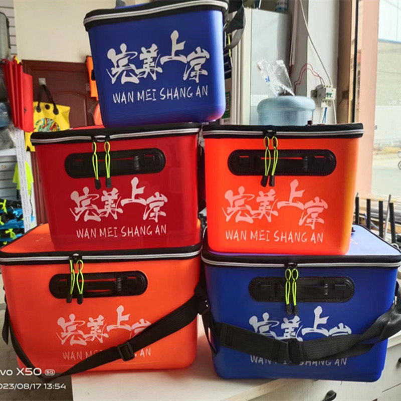 钓鱼水桶配件EVA一体成型加厚水桶 打水钓鱼桶 折叠养鱼桶鱼护桶