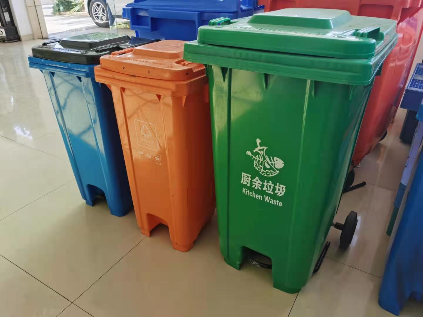 50升垃圾桶，100升垃圾桶、120升、240升、440升、660升，可配轮