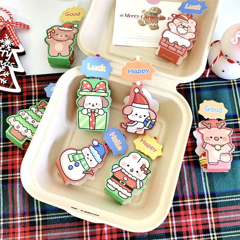 Christmas cartoon sophisticated postcard for students