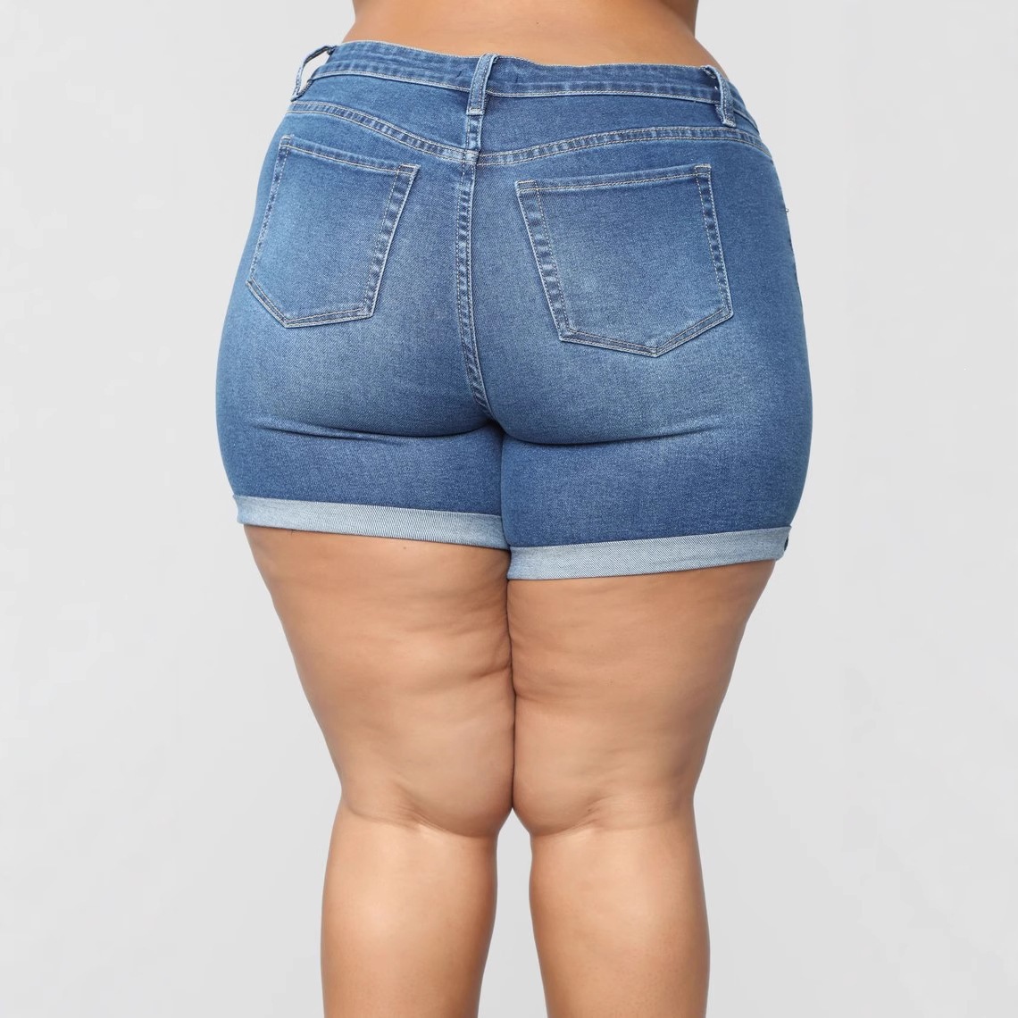 Shorts de Mezclilla para Mujer de Algodón Denim, Cintura Alta, Alta Elasticidad