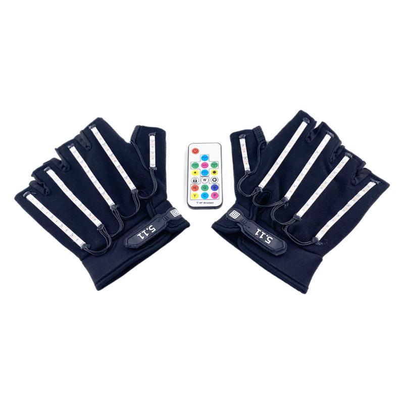 LED colorido guante luminoso de control remoto espectáculo de escenario Reunión Anual Programa props guante fluorescente bungee bar guante