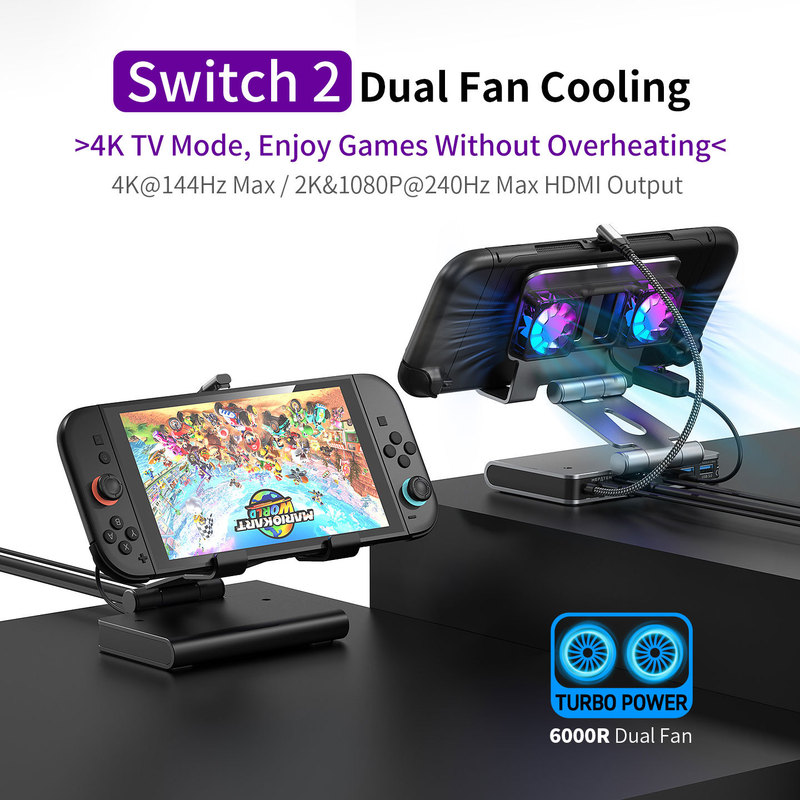 Suitable for Rogallyx Dock, Steamdeck Switch, 4K@120Hz144Hz High Refresh Rate Expansion Dock