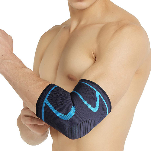 Sports elbow pads for men and women, extended sweat-wicking four-way elastic knitted nylon elbow pads, basketball breathable and warm sports protective gear