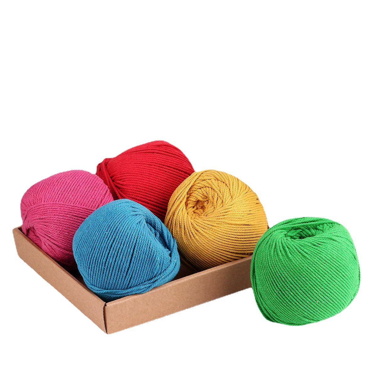 Цветная трехниточная хлопковая веревка 3 мм в наличии Ручная Ушная веревка толщиной 3 мм 3-ниточная круглая хлопковая веревка 2 мм хлопковая нить ручной работы