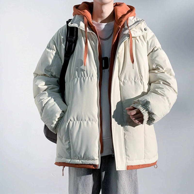 Пуховик, утепленный зимний цветной комплект с капюшоном, oversize
